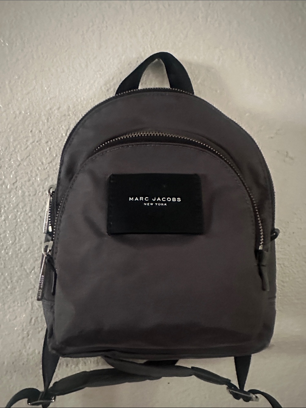 Marc Jacobs  Gray Compact Nylon Backpack